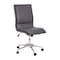 Flash Furniture Gray Mid-Back Armless LeatherSoft Office Chair GO-21111-GY-GG - alternate 8